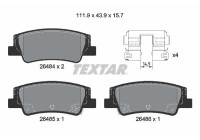 Brake pad set, disc brake 2648401 Textar