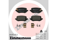 Brake pad set, disc brake 26487.175.2 Zimmermann