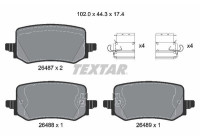 Brake pad set, disc brake 2648701 Textar
