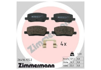Brake pad set, disc brake 26496.155.2 Zimmermann