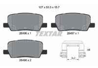 Brake pad set, disc brake 2649601 Textar