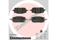Brake pad set, disc brake 26506.160.1 Zimmermann