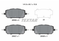 Brake pad set, disc brake 2650601 Textar