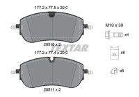 Brake pad set, disc brake 2651001 Textar