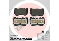 Brake pad set, disc brake 26519.175.1 Zimmermann