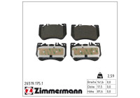 Brake pad set, disc brake 26519.175.1 Zimmermann