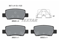 Brake pad set, disc brake 2652001 Textar