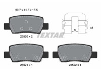 Brake pad set, disc brake 2652002 Textar