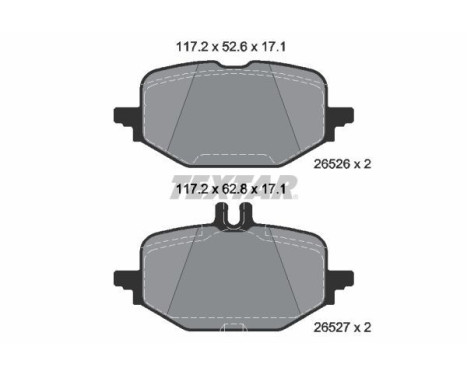 Brake pad set, disc brake 2652601 Textar