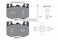 Brake pad set, disc brake 2653101 Textar