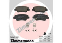 Brake pad set, disc brake 26543.155.2 Zimmermann