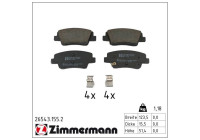 Brake pad set, disc brake 26543.155.2 Zimmermann