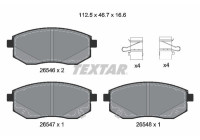 Brake pad set, disc brake 2654601 Textar
