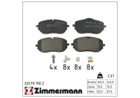 Brake pad set, disc brake 26579.190.2 Zimmermann