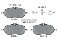 Brake pad set, disc brake 2657901 Textar