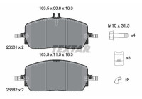 Brake pad set, disc brake 2658101 Textar
