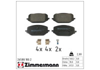 Brake pad set, disc brake 26588.180.2 Zimmermann