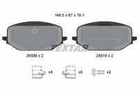Brake pad set, disc brake 2658801 Textar