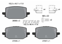 Brake pad set, disc brake 2658901 Textar