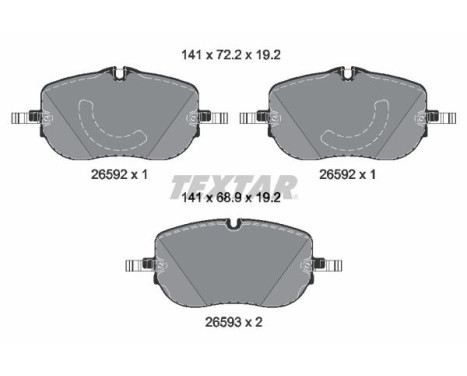 Brake pad set, disc brake 2659201 Textar