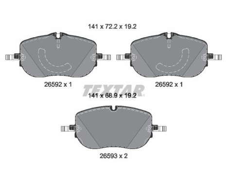 Brake pad set, disc brake 2659201 Textar