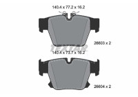 Brake pad set, disc brake 2660301 Textar