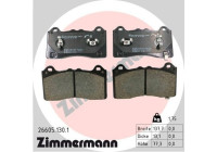 Brake pad set, disc brake 26605.130.1 Zimmermann
