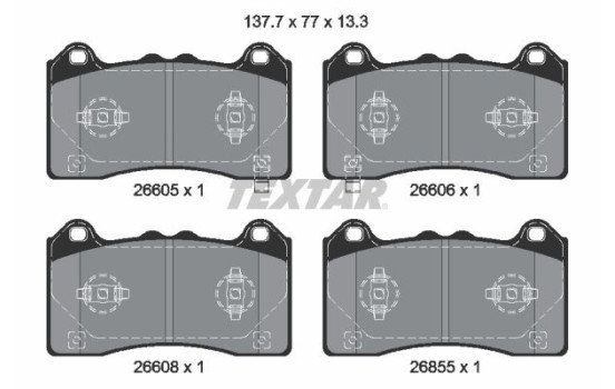 Brake pad set, disc brake 2660501 Textar