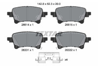 Brake pad set, disc brake 2661401 Textar