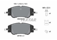 Brake pad set, disc brake 2662001 Textar