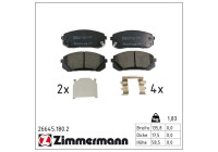 Brake pad set, disc brake 26645.180.2 Zimmermann