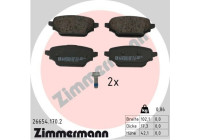 Brake pad set, disc brake 26654.170.2 Zimmermann