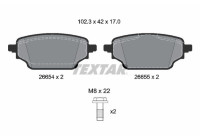 Brake pad set, disc brake 2665401 Textar