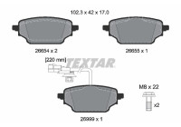 Brake pad set, disc brake 2665402 Textar