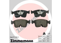 Brake pad set, disc brake 26677.170.1 Zimmermann