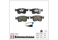 Brake pad set, disc brake 26677.170.2 Zimmermann