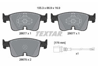 Brake pad set, disc brake 2667702 Textar