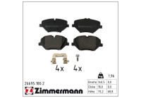Brake pad set, disc brake 26695.180.2 Zimmermann