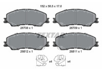 Brake pad set, disc brake 2670801 Textar