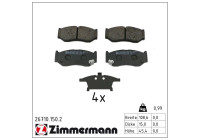 Brake pad set, disc brake 26710.150.2 Zimmermann