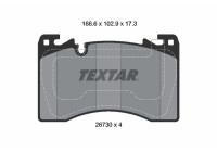 Brake pad set, disc brake 2673001 Textar
