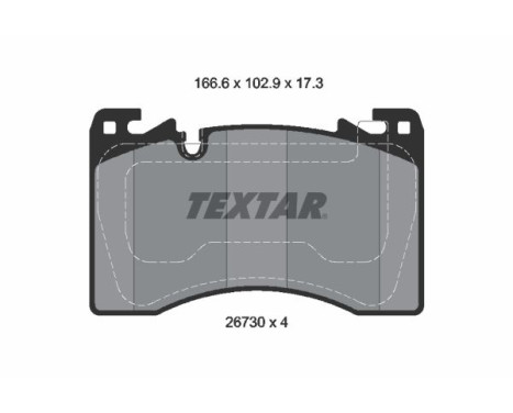 Brake pad set, disc brake 2673001 Textar