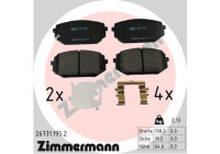 Brake pad set, disc brake 26731.195.2 Zimmermann