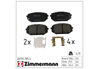 Brake pad set, disc brake 26731.195.2 Zimmermann