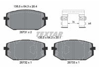 Brake pad set, disc brake 2673101 Textar