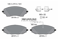 Brake pad set, disc brake 2673601 Textar