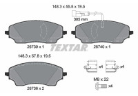 Brake pad set, disc brake 2673901 Textar