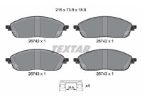 Brake pad set, disc brake 2674201 Textar