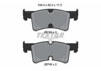 Brake pad set, disc brake 2674401 Textar