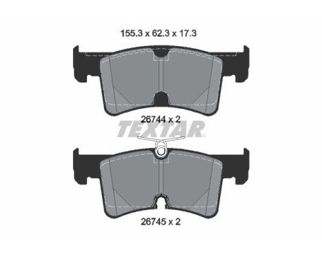 Brake pad set, disc brake 2674401 Textar